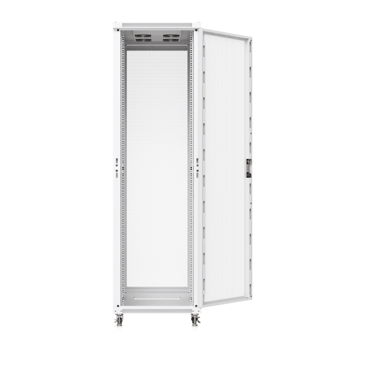 42U Rack Cabinet 1,000 mm Perforated Door - met geopende deur