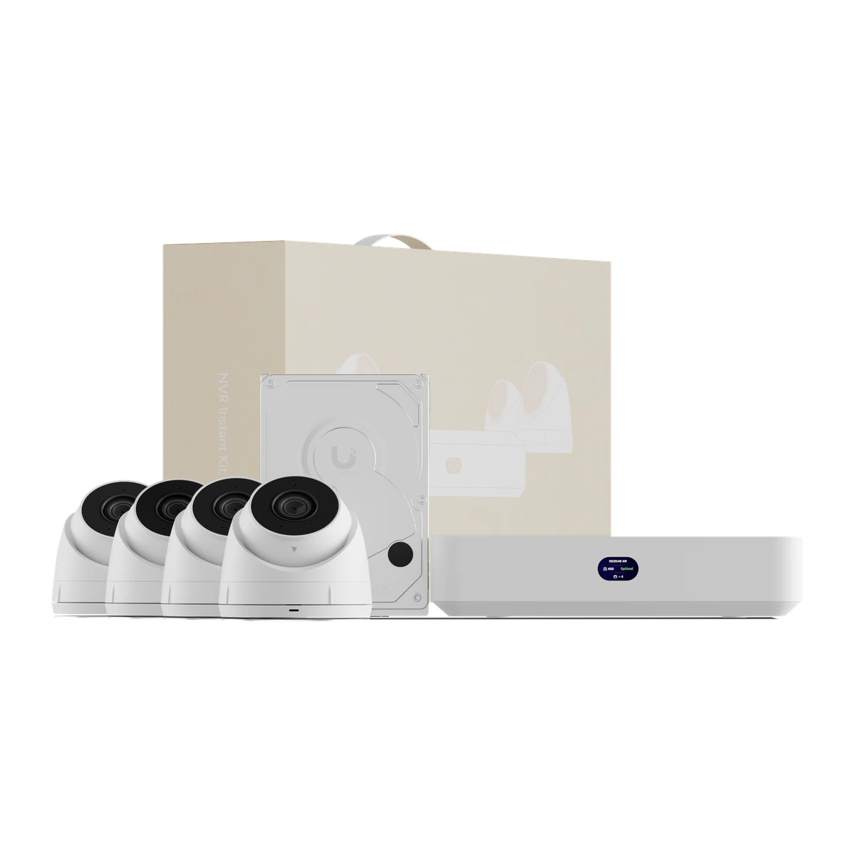 UniFi NVR Instant Kit met vier camera's en harde schijf