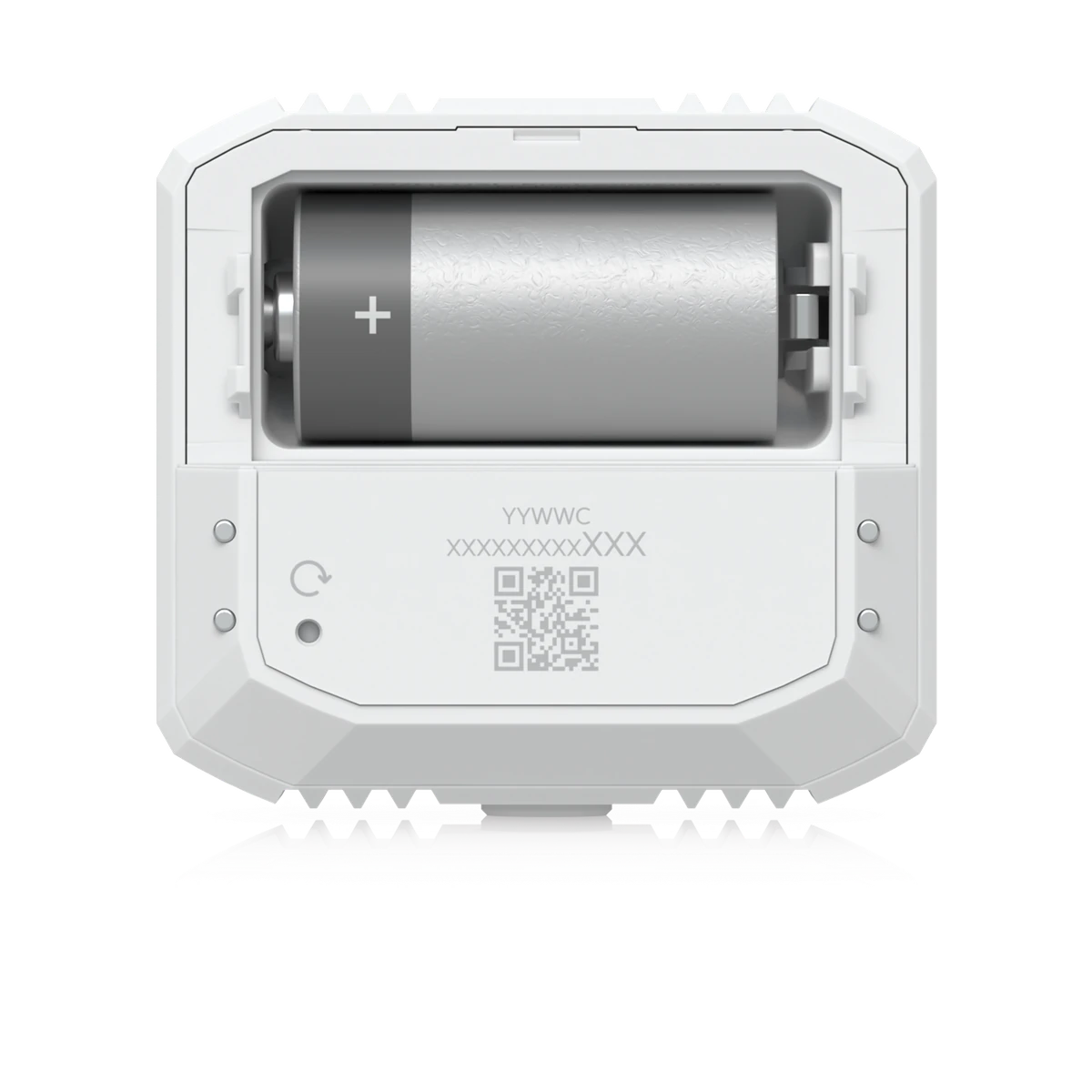 Geopende batterijklep met CR123A