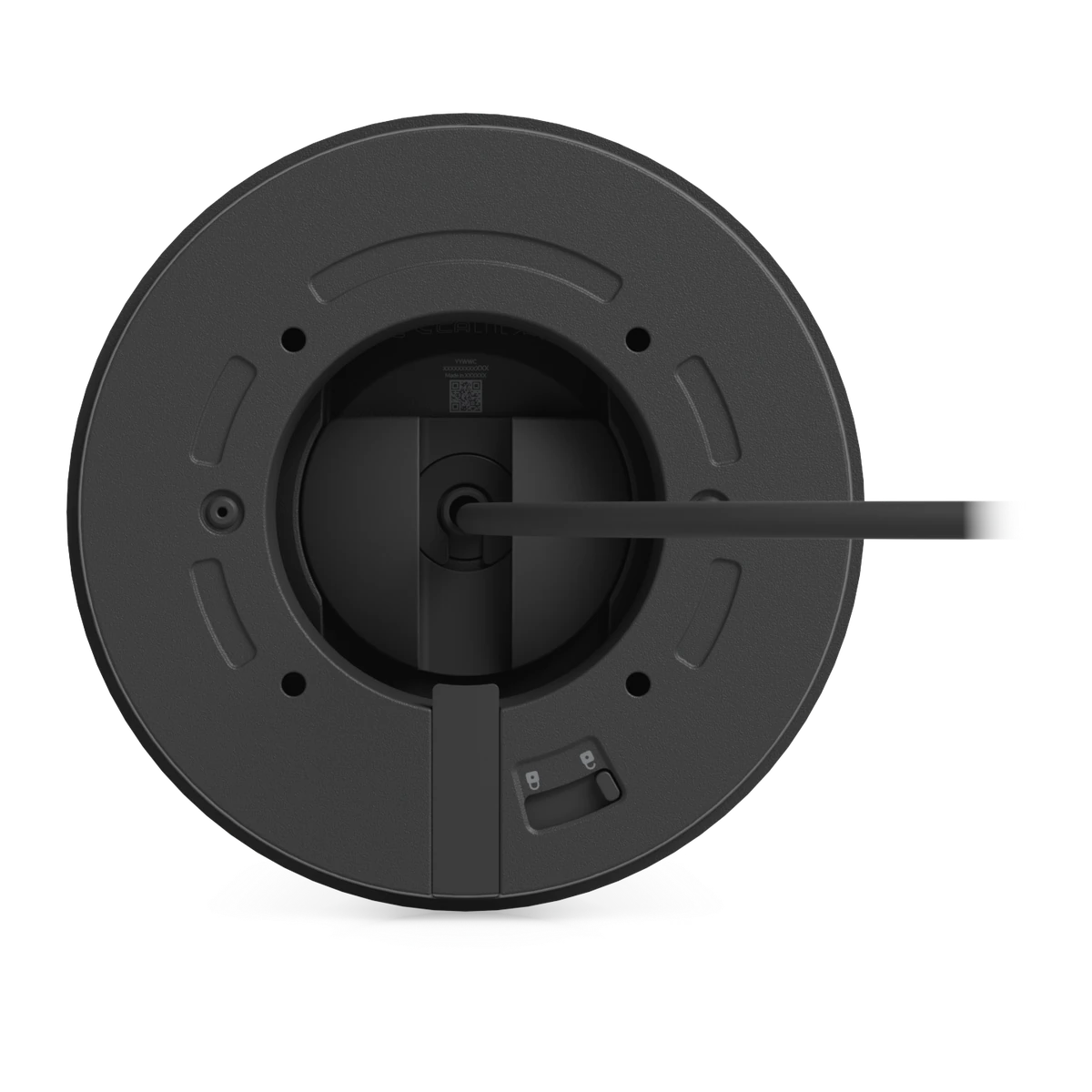 Zwarte G6 Pro Turret van onderen met kabel